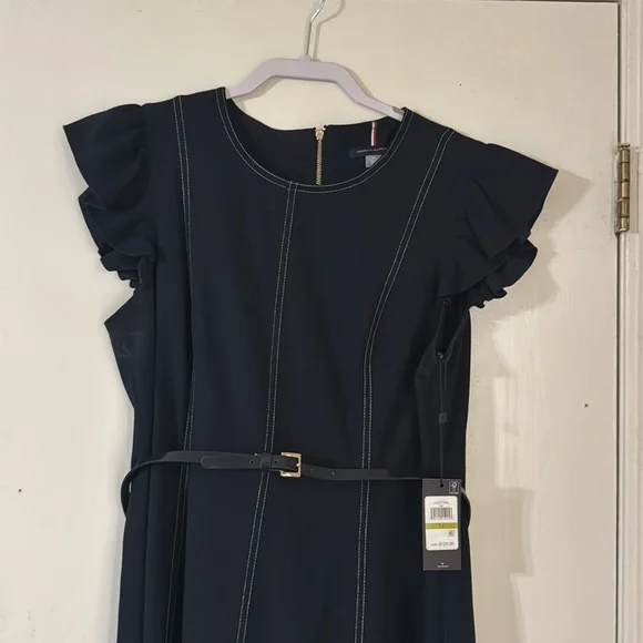 sachin and babi light blue dress Tommy Hilfiger Smock Linen Ns Midi Dress (TOHWW0WW51050) - Midi dresses